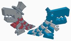 Flexi Rex With Top Hat And Bow 3D Printer Model