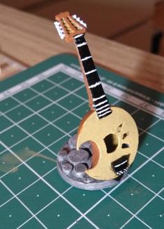 28mm Bard Lute Miniature 3D Printer Model