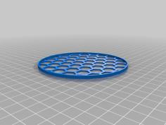 Customizable Round Hex Pattern 3D Printer Model