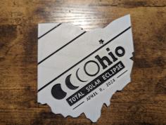 Ohio Total Solar Eclipse Pinhole Viewer 3D Printer Model