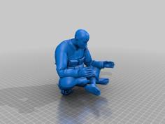 Zombie Sitting 3D Printer Model