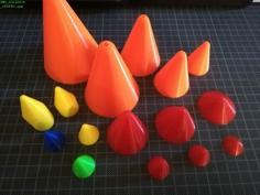 Stackable Cone Pieces 3D Printer Model