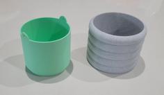 Donut Plant Pot Internal Removable Pot 3D Printer Model