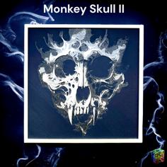 Monkey Skull II 3D Printer Model