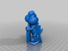 Yoshi Trophy With Custom Supports 3D Printer Model