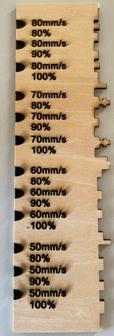 Laser Cut Laser Engrave Depth Reference Board (created To Engrave Braille)