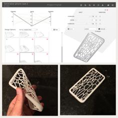 “Cracked Back” Generative Voronoi Pattern IPhone 7/8 Case 3D Printer Model