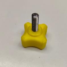 30mm Generic M6 Quatrefoil Screw Knob (male) 3D Printer Model