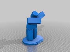 Roblox Noob Statue. Dab, Walking & Sword 3D Printer Model