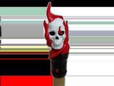 Flaming Skull Topper ($7 Cane/Walking Hiking Sticks) 3D Printer Model