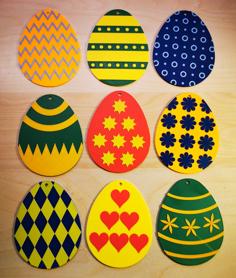 Easter Eggs Wall Decoration (two Colors) 3D Printer Model