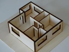 Laser Cut Maqueta Vivienda