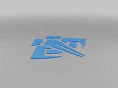 2D Zann Consortion Symbol + Stencil 3D Printer Model