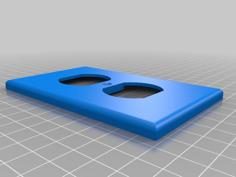 Wallplug Coverplate Single Gang 3D Printer Model