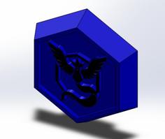 Pokemon Go -Team Mystic Badge 3D Printer Model