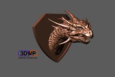 Dragon Head Wall Mount (Trophy) 3D Printer Model