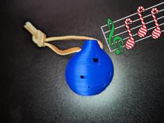 Easy Print 6-hole Pendant Ocarina Ornament 3D Printer Model