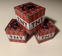 Papercraft Minecraft TNT Block (Lasercut)