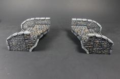 OpenForge 2.0 Stone Bridge (Set 3) Broken Bridge 3D Printer Model