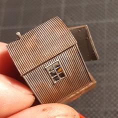 1/100 Model Railway Worker’s Box From Corrugated Iron 3D Printer Model