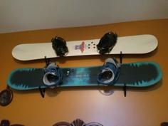 Snowboard Wall Mount 3D Printer Model