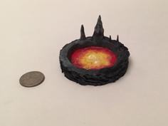 Miniature Magma Pool With Stalagmites 3D Printer Model