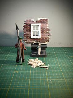 Collapsed Wall Diorama 3D Printer Model