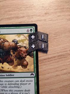 MtG +1/-1 Counter Card Clip 3D Printer Model