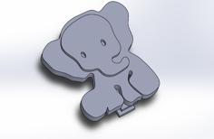 Pacifier Clip Elephant 3D Printer Model