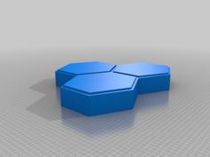 Triple Hexagon Paving Block 3D Printer Model