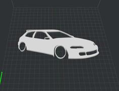 Civic Hatchback Art 3D Printer Model