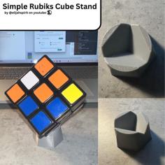 Simple Rubiks Cube Stand 3D Printer Model