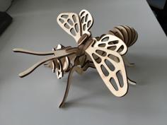 Laser Cut Bee 3D Puzzle 3mm