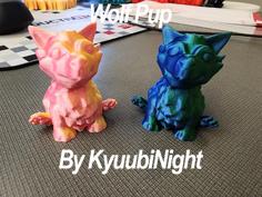 Chibi Wolf Wolf Pup (supportless) 3D Printer Model