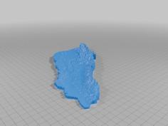 Pohangina River Catchment Elevation Model 3D Printer Model