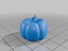 Pumpkin Earring 3D Printer Model