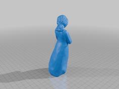 Girl With Flowers, Willow Tree 3D Printer Model