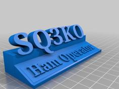 Ham Radio Callsing 3D Printer Model