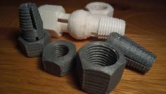 Parametric Tapered Thread Coupling 3D Printer Model