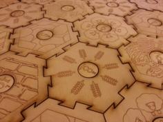 Settlers Of Catan Laser-cut Interlocking Tiles