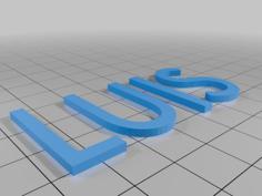 Mi Nombre 3D Printer Model