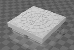 Basic Graveyard Radial Stone Circle (Dungeon Blocks Compatible) 3D Printer Model