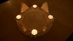 Laser Cut Wooden Advent Wreath