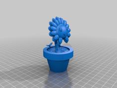 Sunflower In A Pot 3D Printer Model