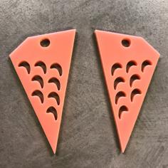 Laser Cut Triangle Earrings