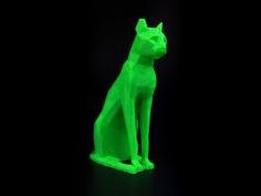 Low Poly Egyptian Cat Sculpture 3D Printer Model