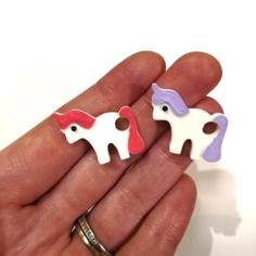 Unicorn Keychain Charm 3D Printer Model