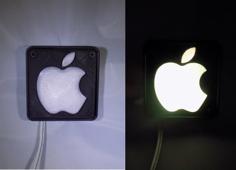 Apple Logo LED Nightlight/Lamp 3D Printer Model