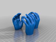 Kitty Hands Hollowed By Ninja 3D Printer Model