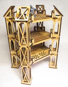 Level 3 Medium Octagonal Building For 3mm Laser Cut MDF